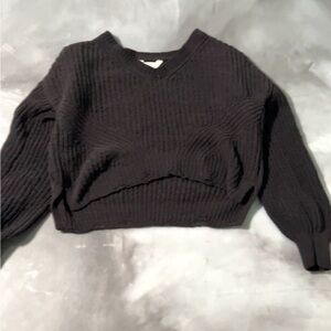 Black knit crop sweater size medium